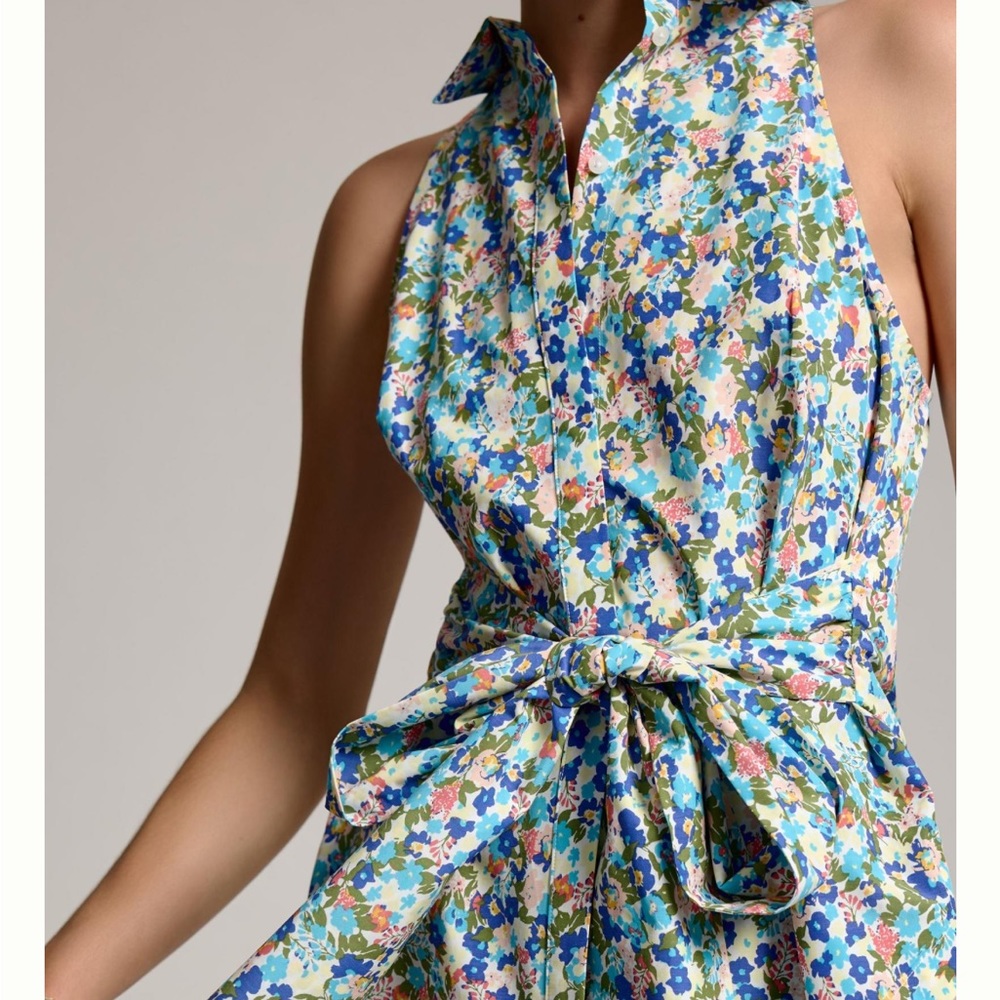 Maeve Anthropologie tie-front floral top (nearly new)